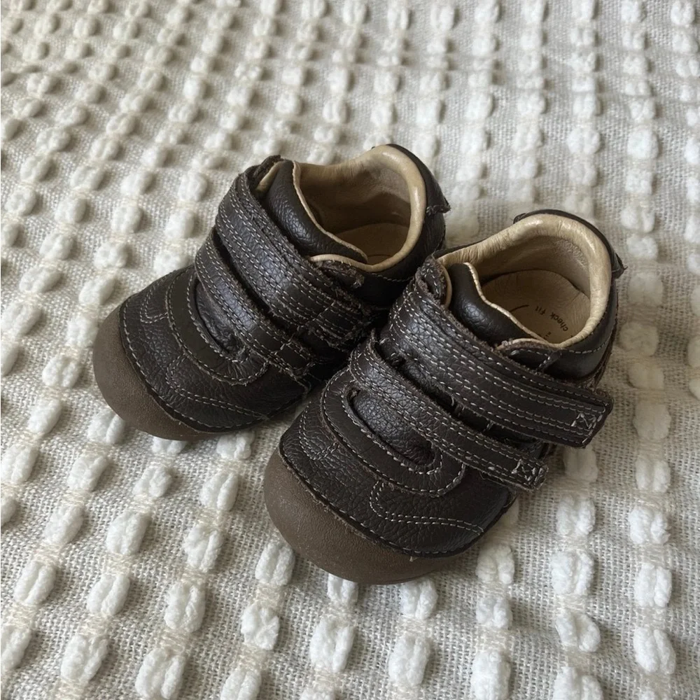 Stride Rite Brown Baby Shoes with Velcro